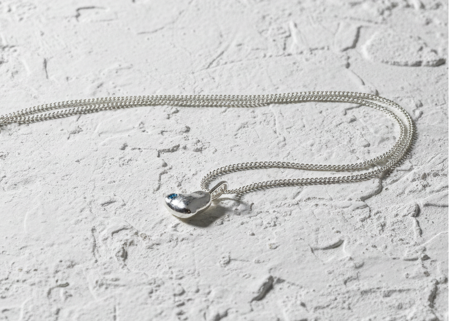Molten Heart birthstone necklace