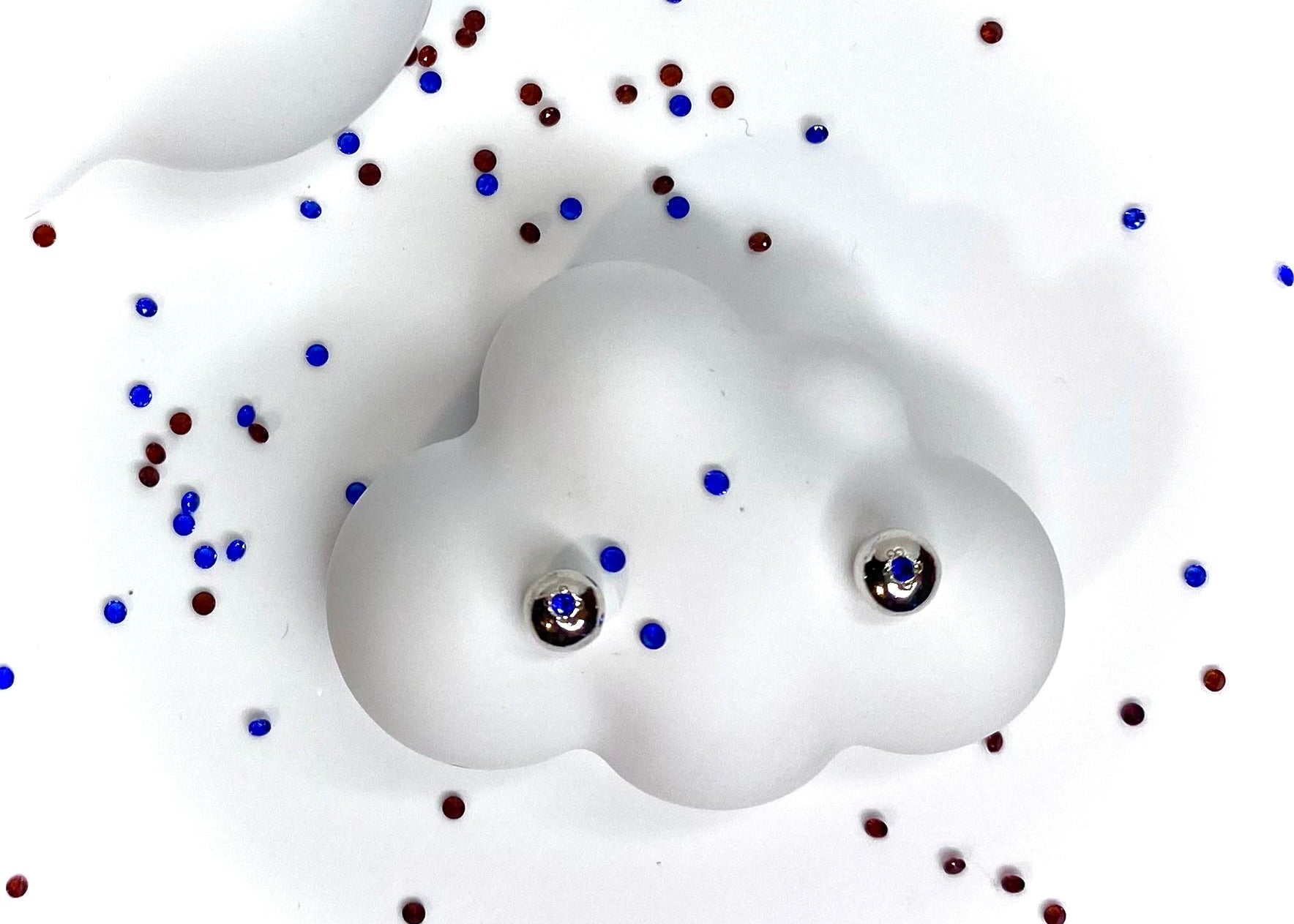 Petite organic pepita studs with birthstones