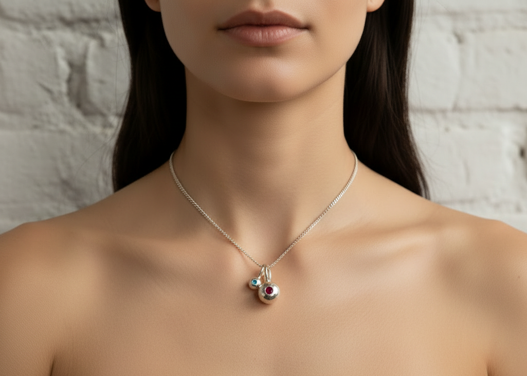 Twin Organic Pepita Charms Necklace