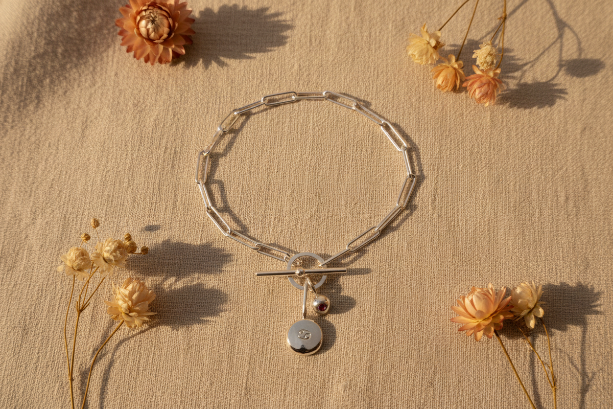 Zodiac Coriandoli bracelet with Birthstone Pepita